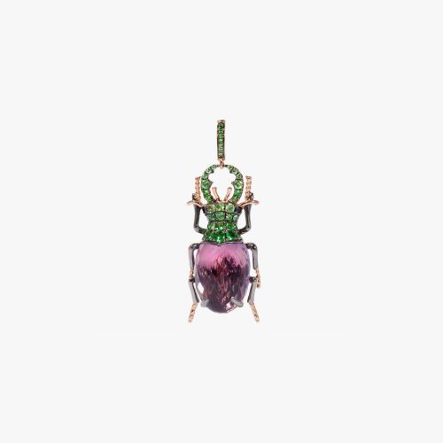 Amethyst Beetle Charm Pendant