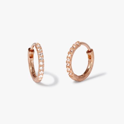Dusty Diamonds 12mm Hoop Earrings
