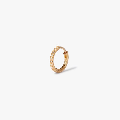 Dusty Diamonds 18ct Yellow Gold 12mm Hoop Earring