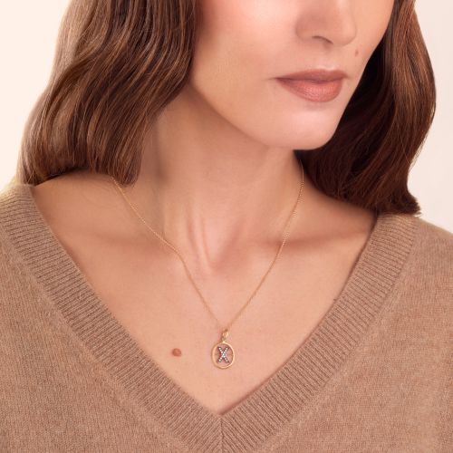 Initial X Necklace