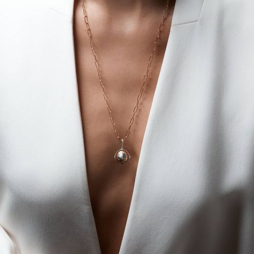 Spinning Globe Necklace