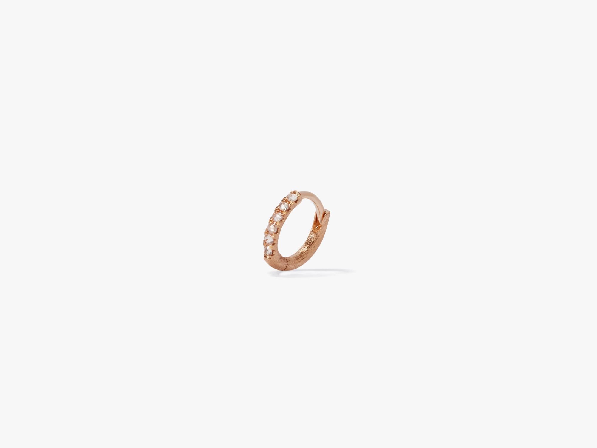 Dusty Diamond Hoop Earring