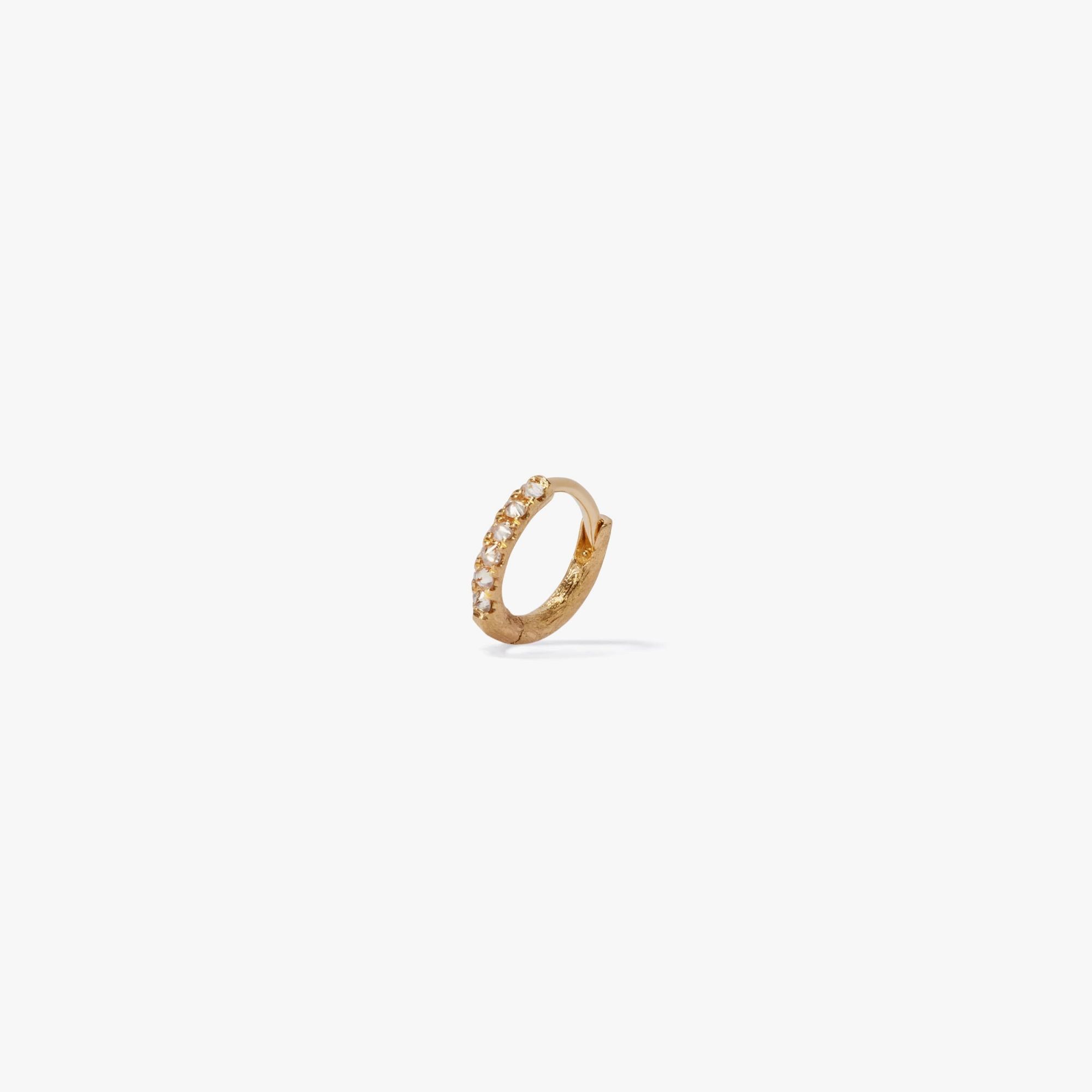 Dusty Diamonds 12mm Hoop Earring