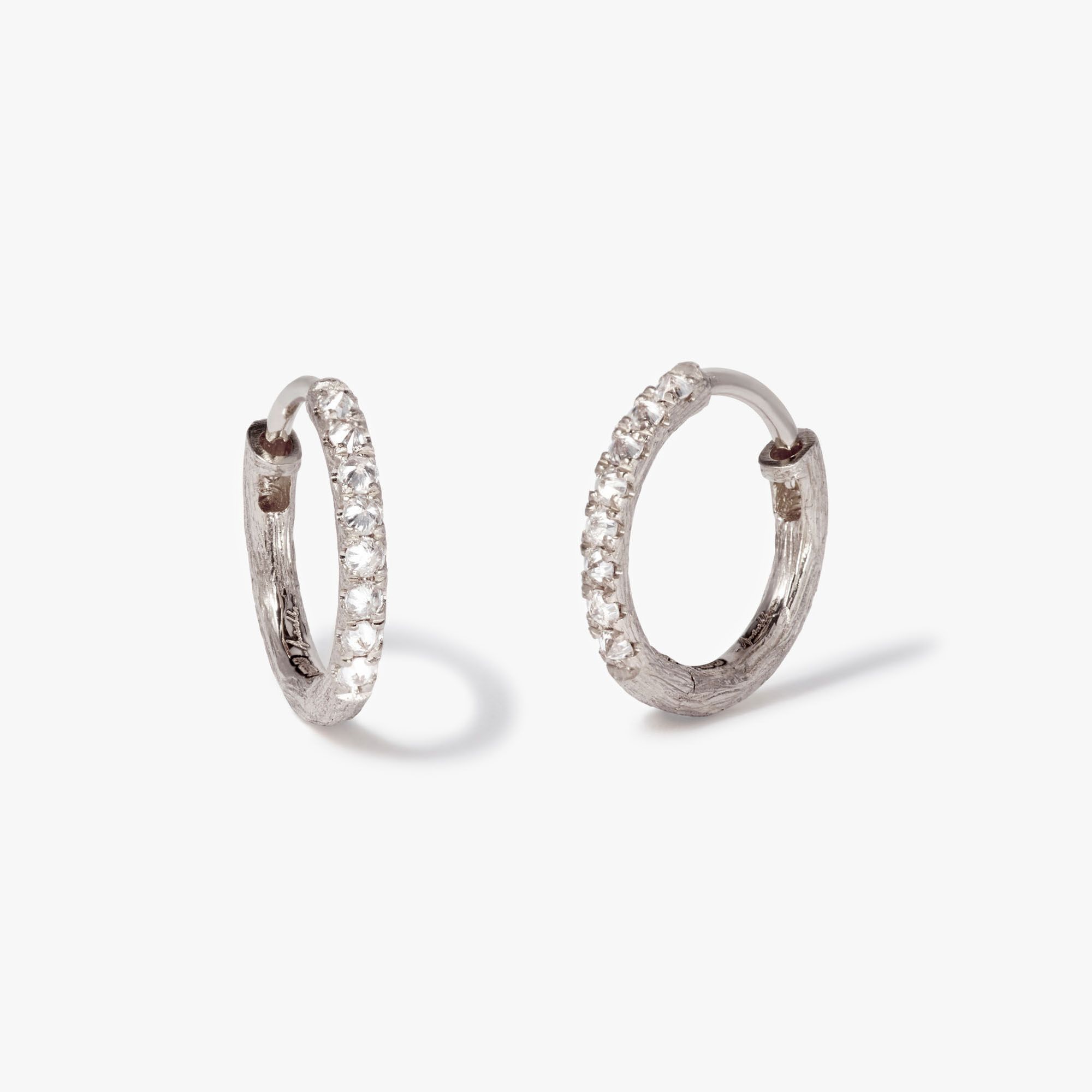Dusty Diamonds 12mm Hoop Earrings