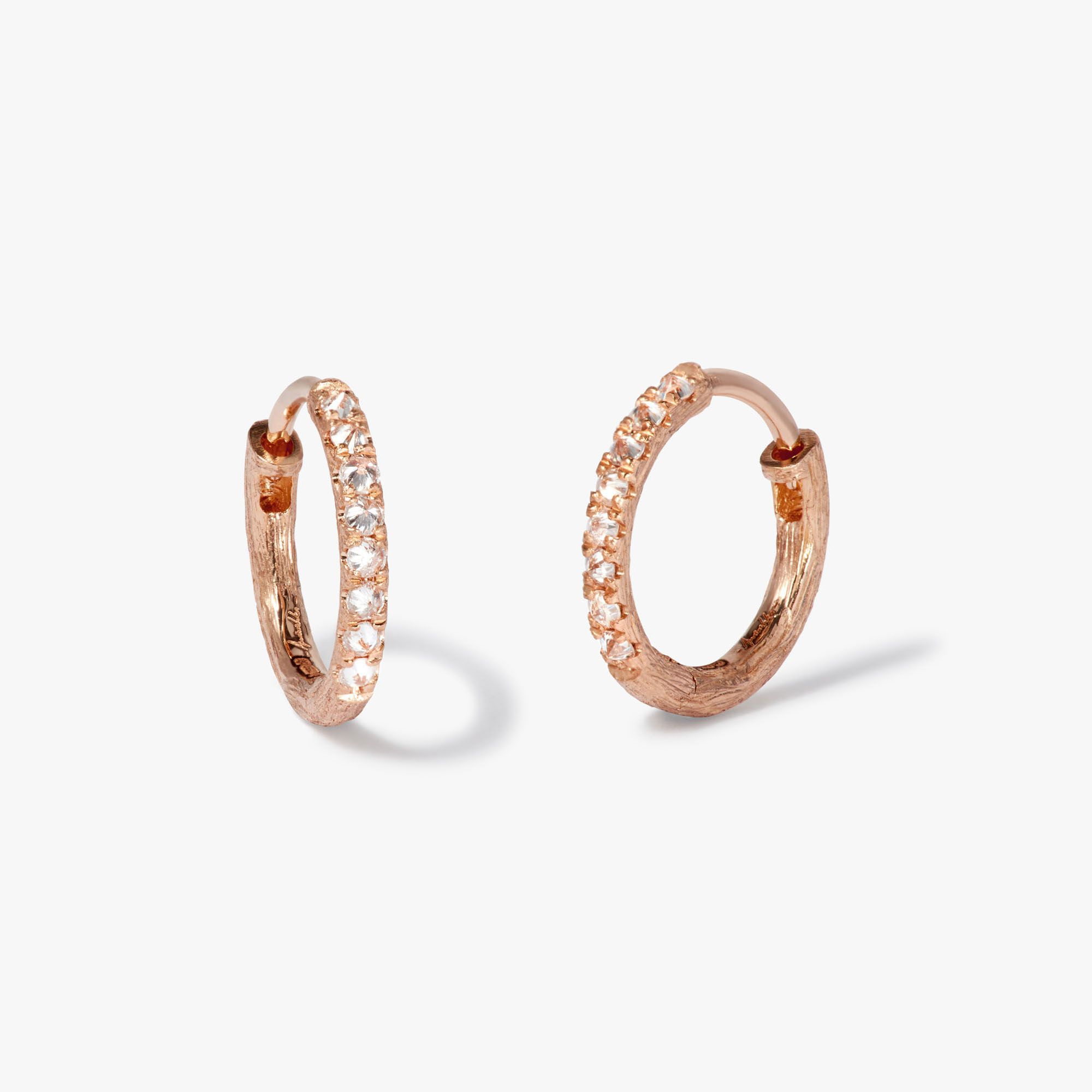 Dusty Diamonds 12mm Hoop Earrings