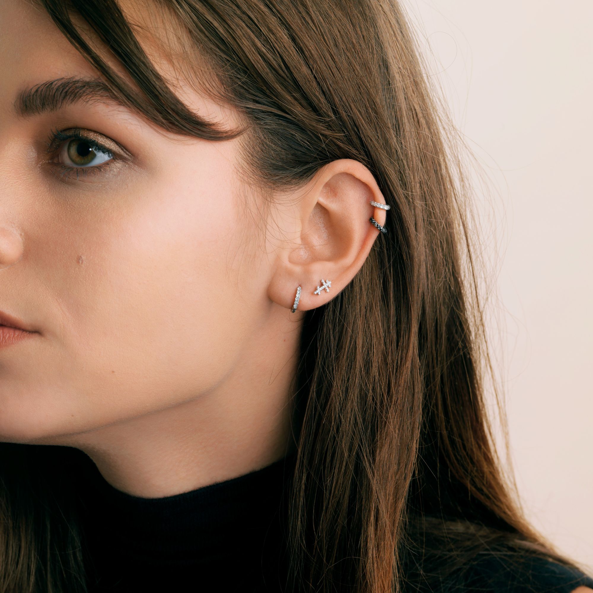 Dusty Diamond Hoop Earring Dusty Diamond Hoop Earring